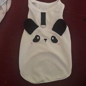 Cute Panda Pet Vest - White and Black